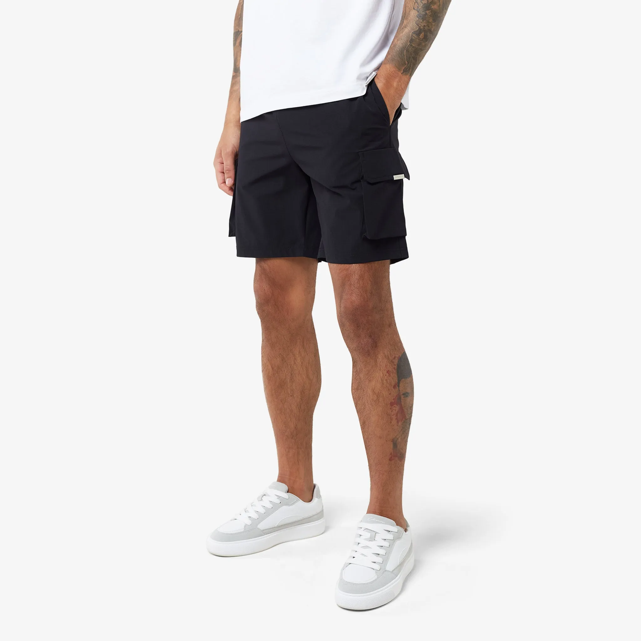 2-Pack Premium Tech Cargo Short | Black /  Ice Grey