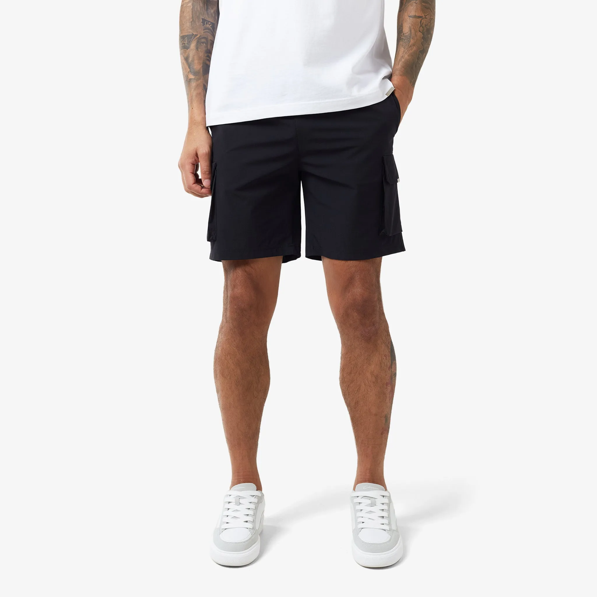 2-Pack Premium Tech Cargo Short | Black /  Ice Grey