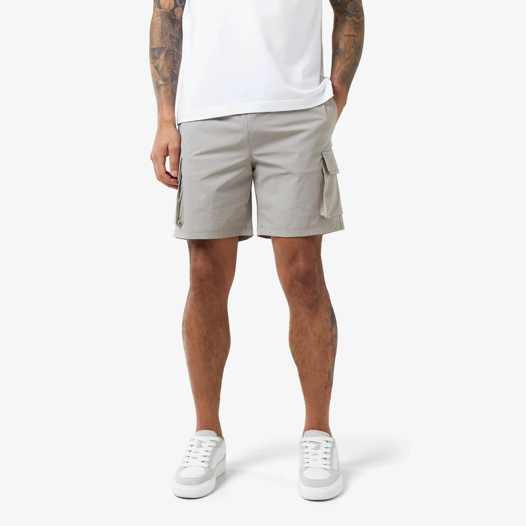 2-Pack Premium Tech Cargo Short | Black / Stone
