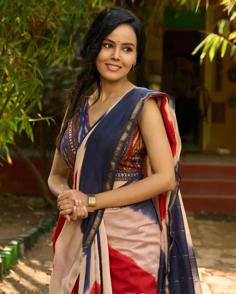 ABSTRACT PRINT DESIGNER COTTON SAREE