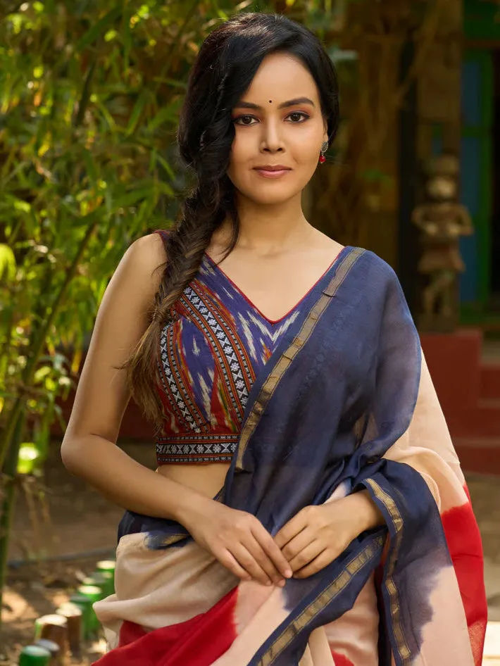 ABSTRACT PRINT DESIGNER COTTON SAREE