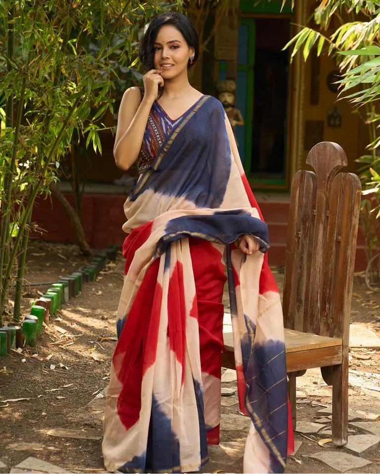 ABSTRACT PRINT DESIGNER COTTON SAREE