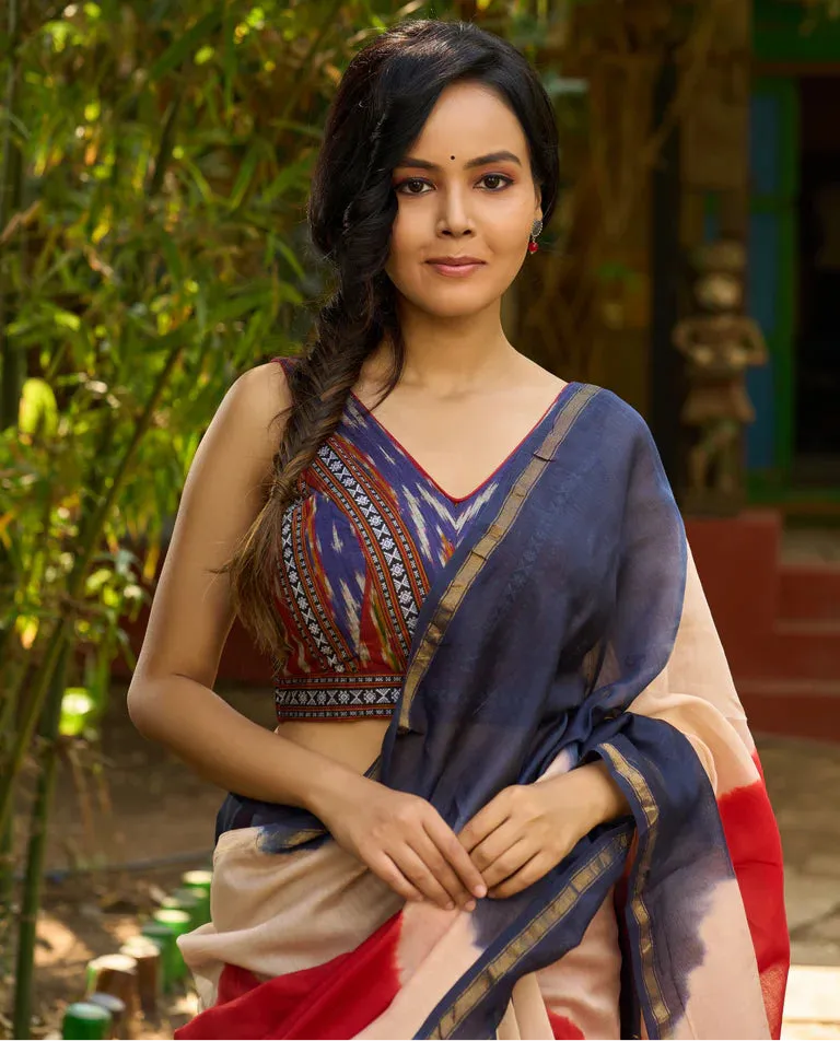 ABSTRACT PRINT DESIGNER COTTON SAREE