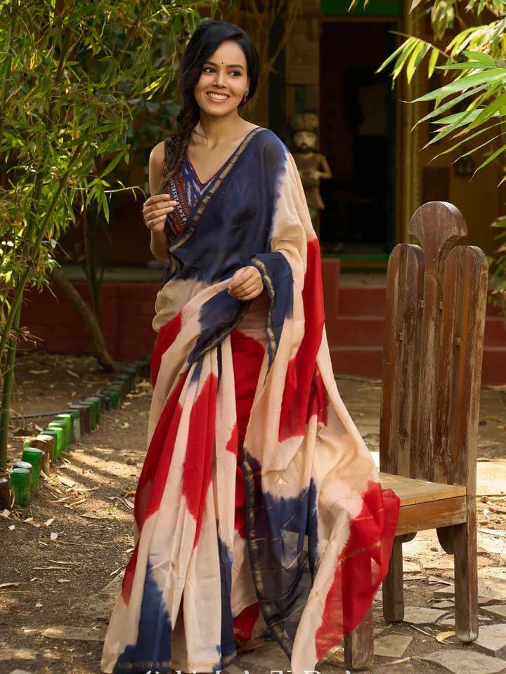 ABSTRACT PRINT DESIGNER COTTON SAREE