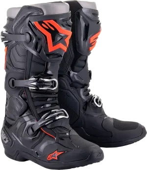 ALPINESTARS Tech 10 Boots - Black/Red Fluorescent - US 9 2010020-1030-9