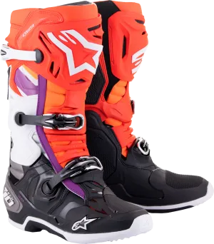 ALPINESTARS Tech 10 Boots - Black/Red/Orange/White - US 10 2010020-1332-10