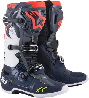 ALPINESTARS Tech 10 Boots - Dark Gray/Dark Blue/Red - US 13 2010020-9079-13