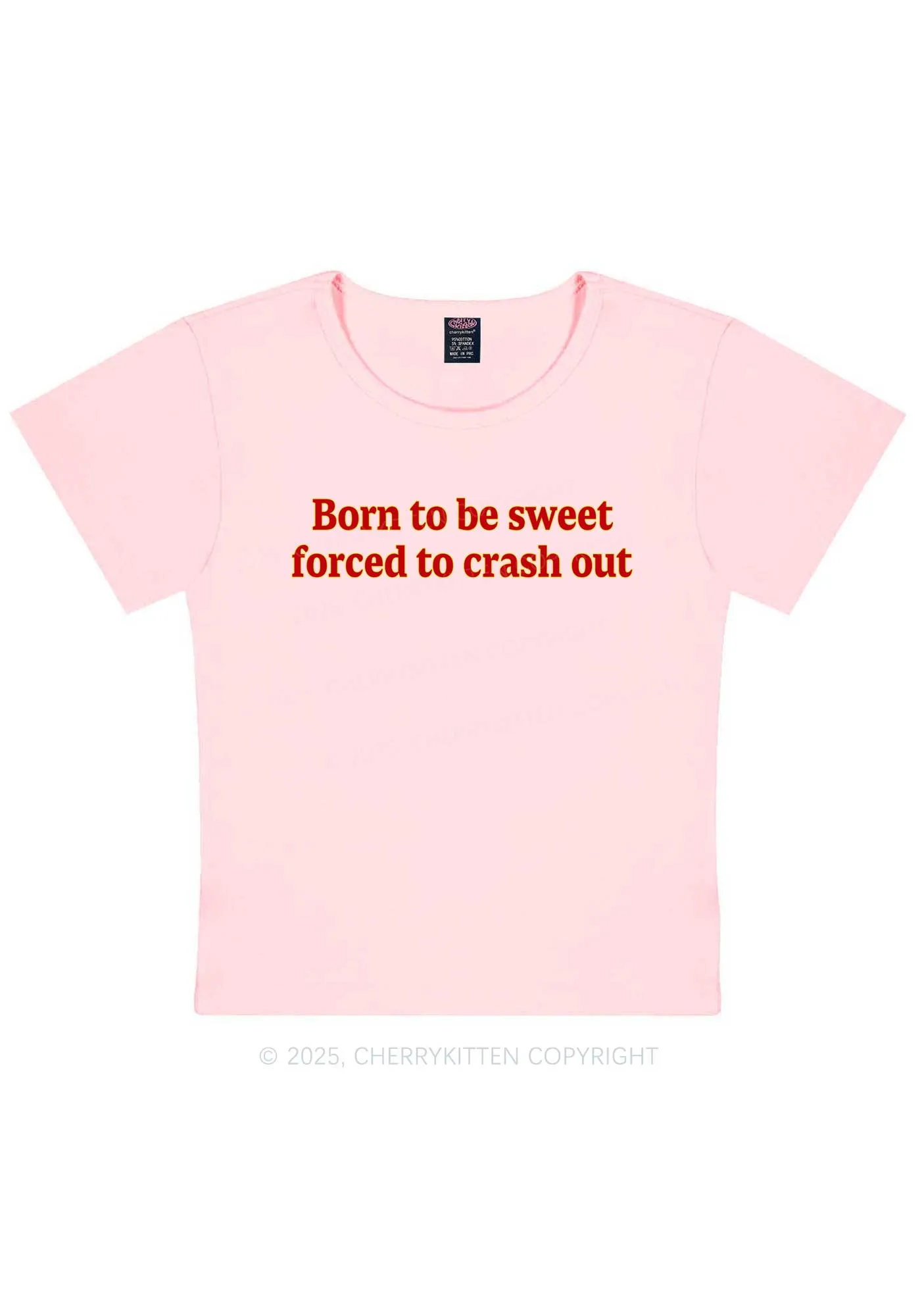 Born To Be Sweet Y2K Baby Tee Cherrykitten