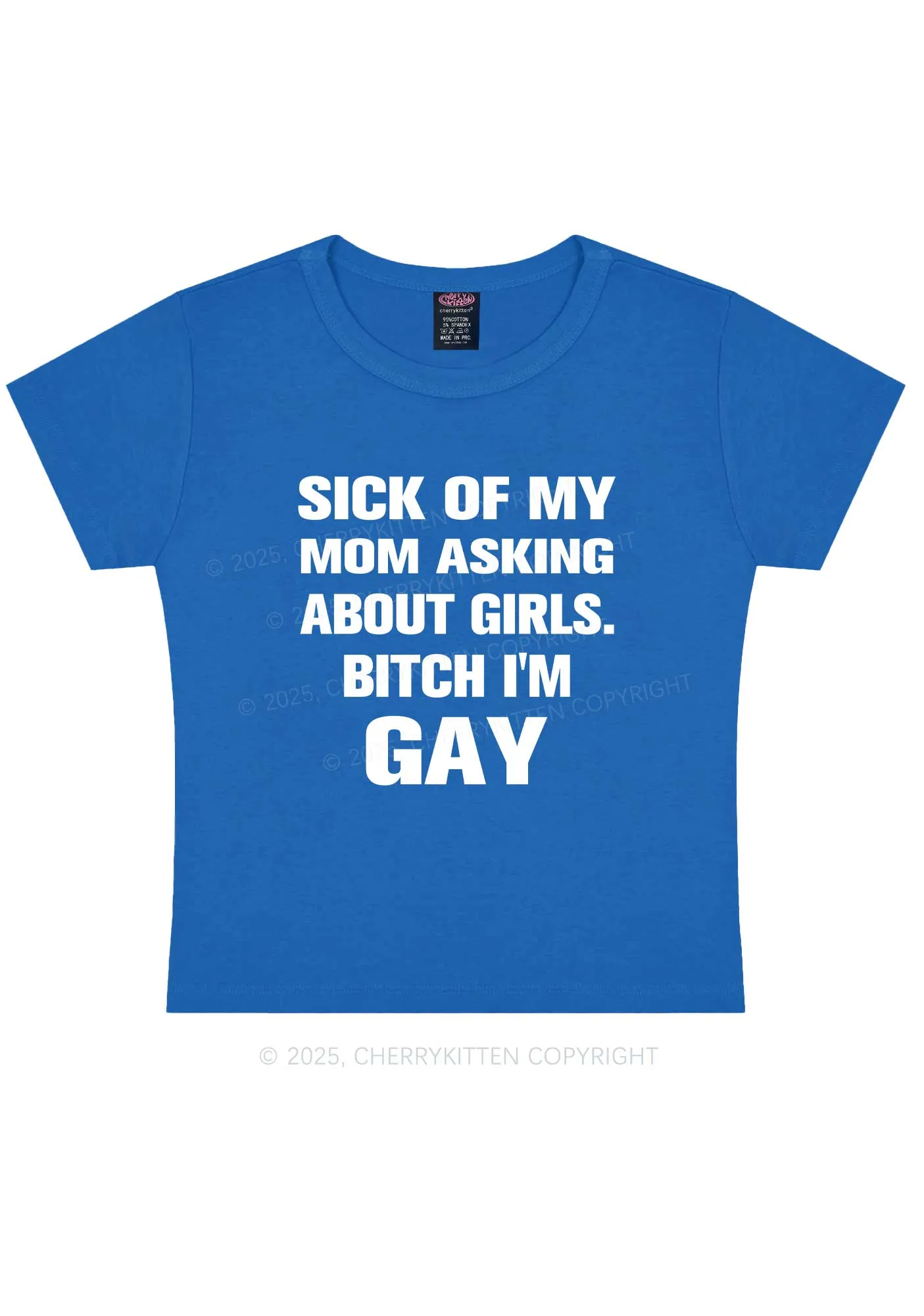 Bxxch Im Gay Pride Y2K Baby Tee Cherrykitten