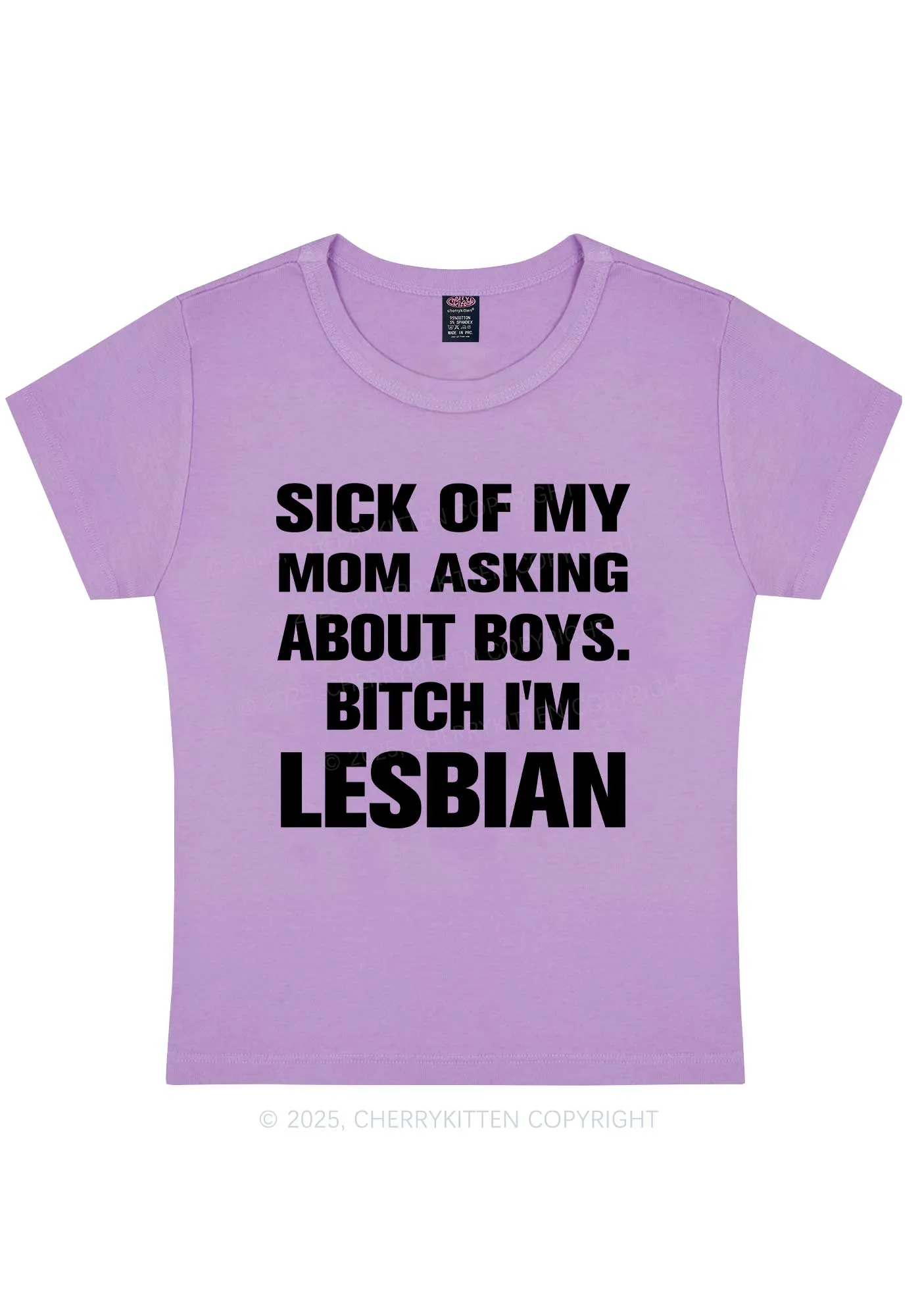 Bxxch Im Lesbian Pride Y2K Baby Tee Cherrykitten