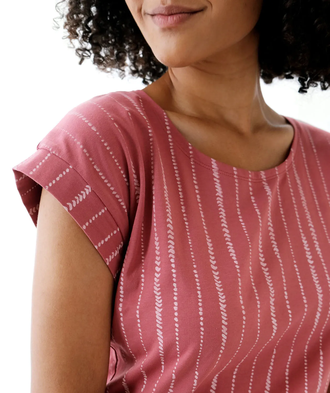 CEZANNE printed tee in Withered Rose
