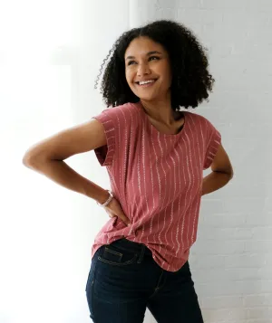 CEZANNE printed tee in Withered Rose