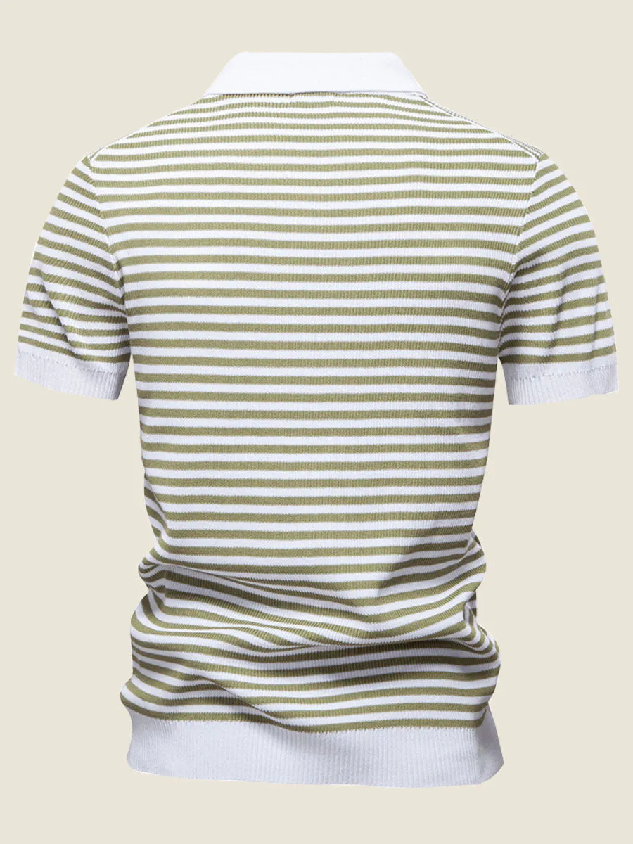 Classic Horizontal Striped Polo