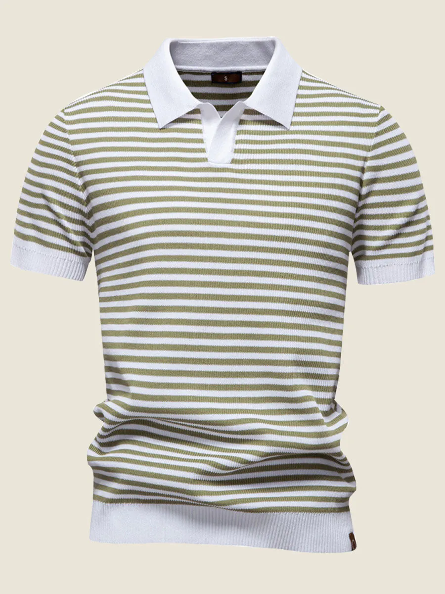 Classic Horizontal Striped Polo