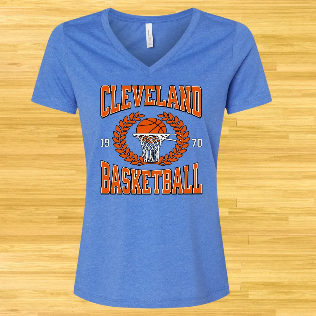 Cleveland Basketball Club Ladies Relaxed V-Neck Tee