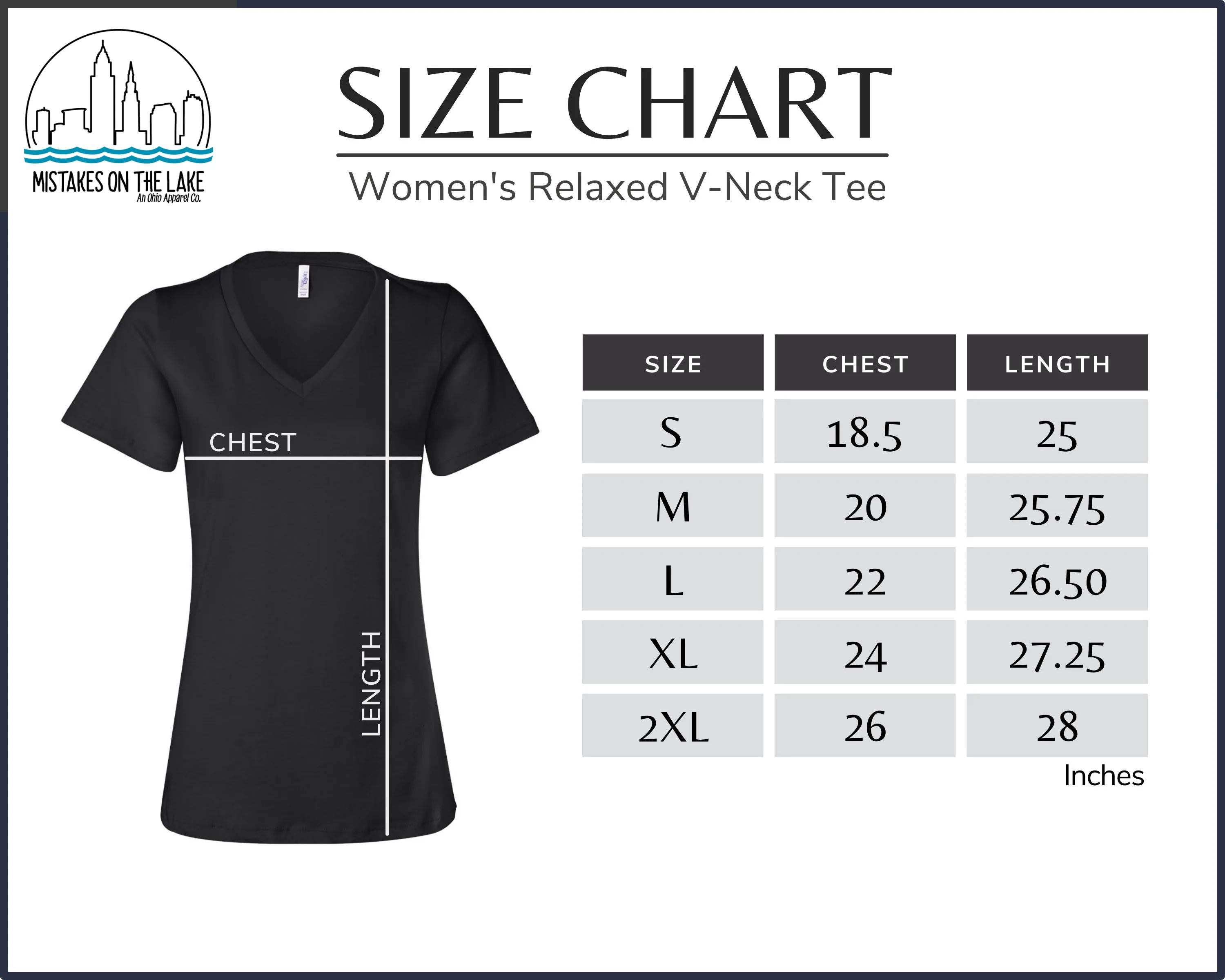 Cleveland Basketball Club Ladies Relaxed V-Neck Tee