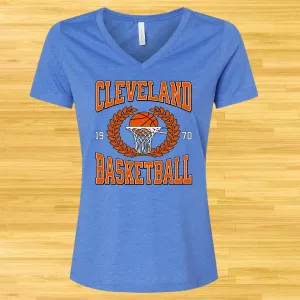 Cleveland Basketball Club Ladies Relaxed V-Neck Tee