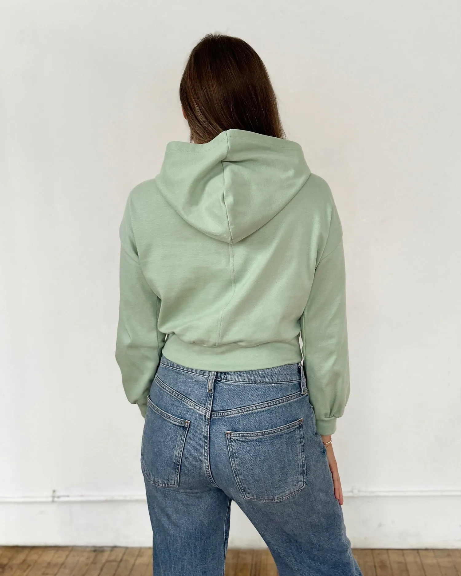 DAWN heavyknit hoodie in Sage Green