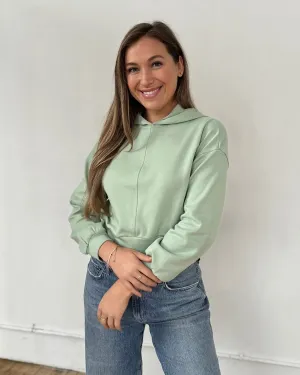 DAWN heavyknit hoodie in Sage Green