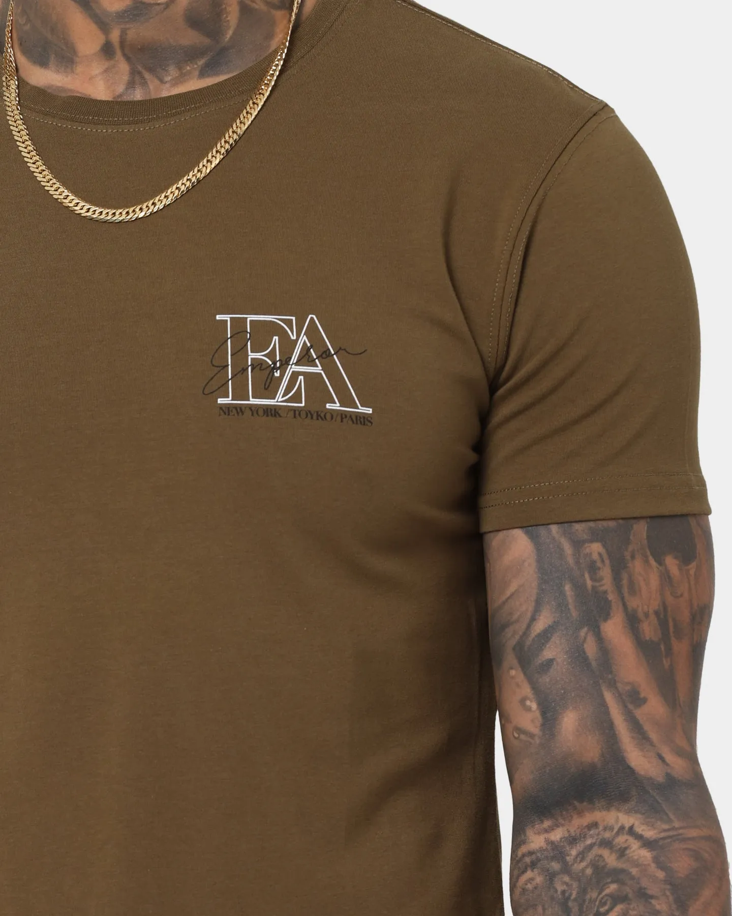 Emperor Apparel Classique After Dark Short Sleeve T-Shirt Army Green/Black