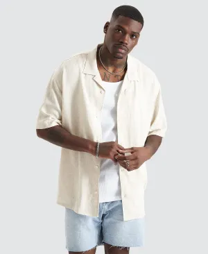 Positano Oversized Resort Shirt Pigment Oatmeal