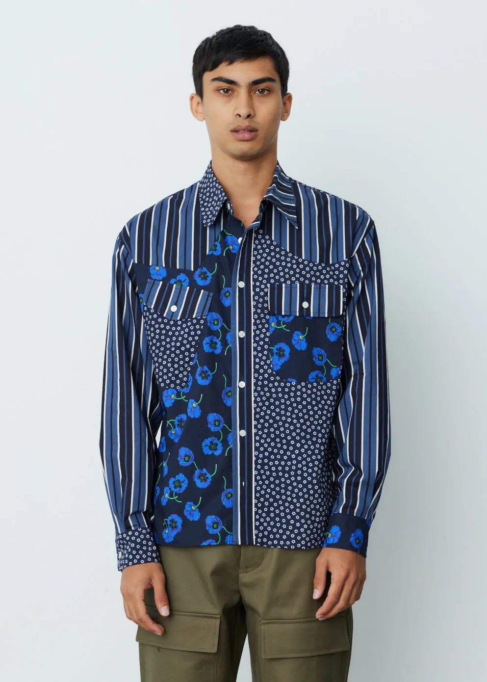 Printed Colourblock Shirt