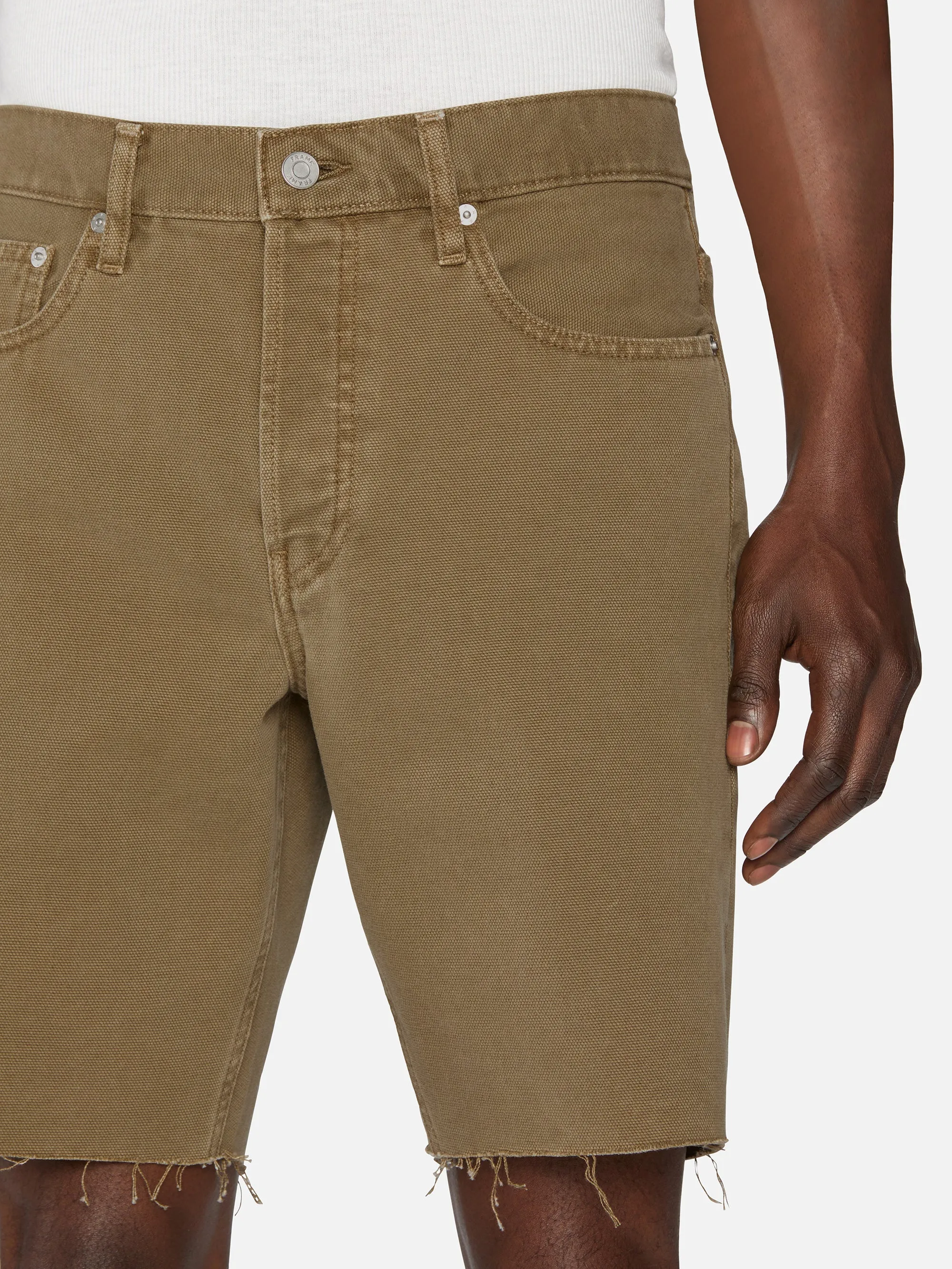 Relaxed Short Raw Hem -- Light Brown