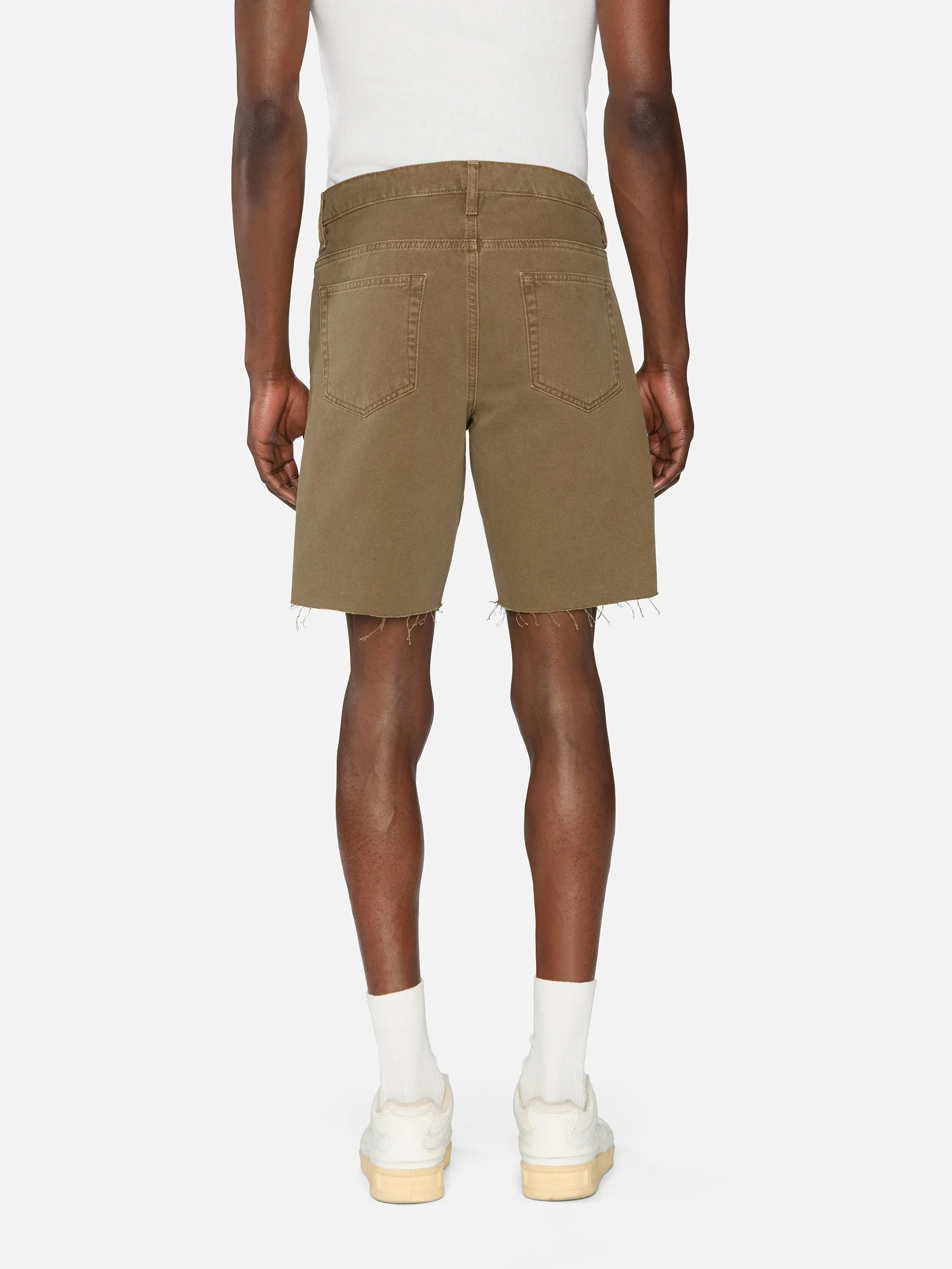 Relaxed Short Raw Hem -- Light Brown