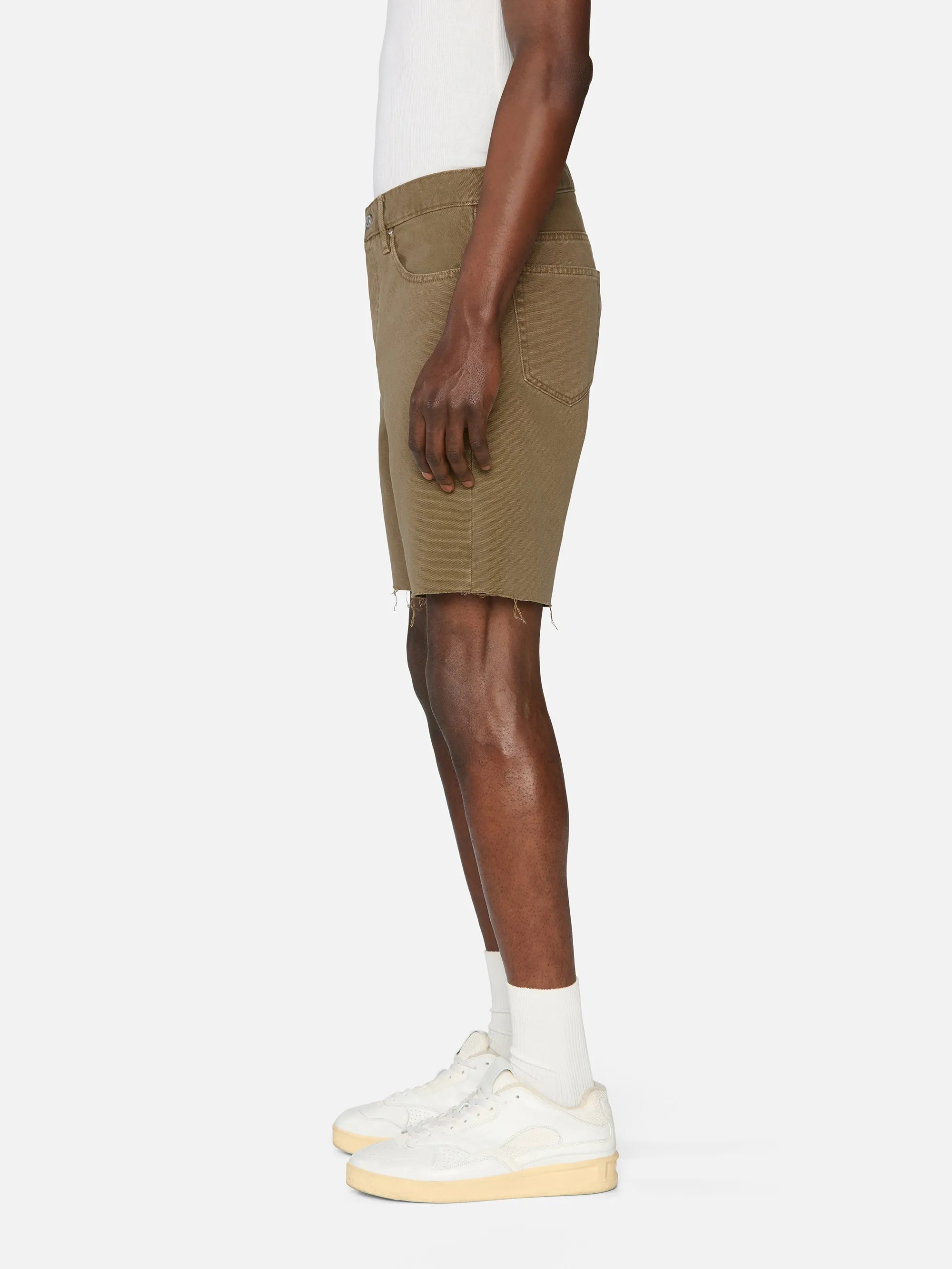 Relaxed Short Raw Hem -- Light Brown