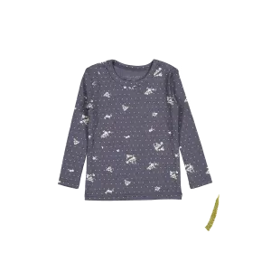The Printed Long Sleeve Tee - Steel Floral